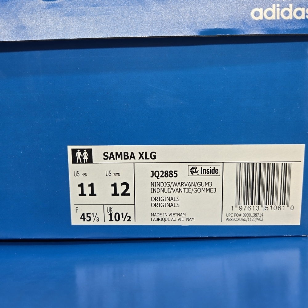 New Adidas Samba XLG 'Night Indigo Warm Vanilla' Men's Shoes Size 11 - Picture 9 of 9